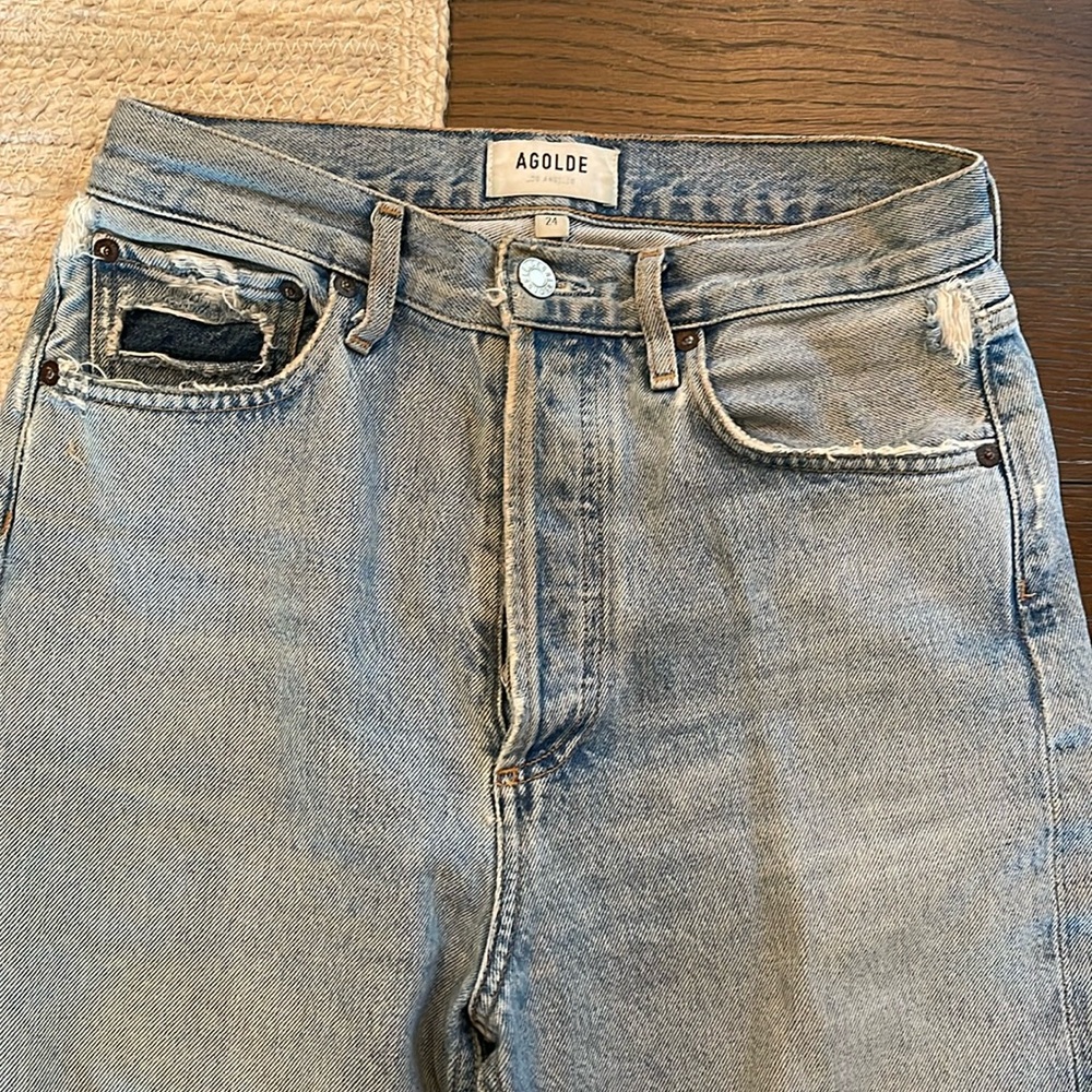 Agolde pinch waist high rise straight leg denim size 24